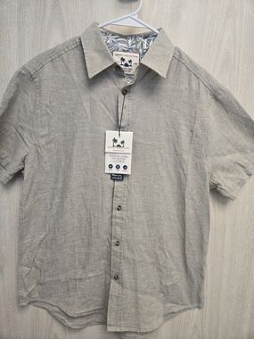 Report Collection Men's Short-Sleeve Button-Down Shirt - Light Gray